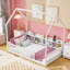 Chambre d'enfant avec rangement, chambre d'enfant simple en bois de pin moderne