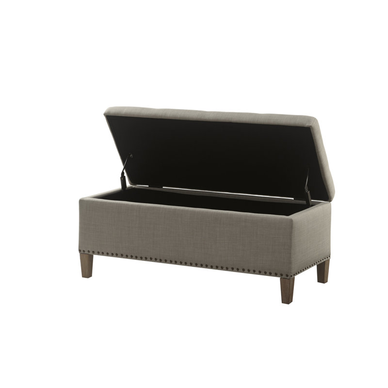 Banc de rangement Bishun, Gris clair