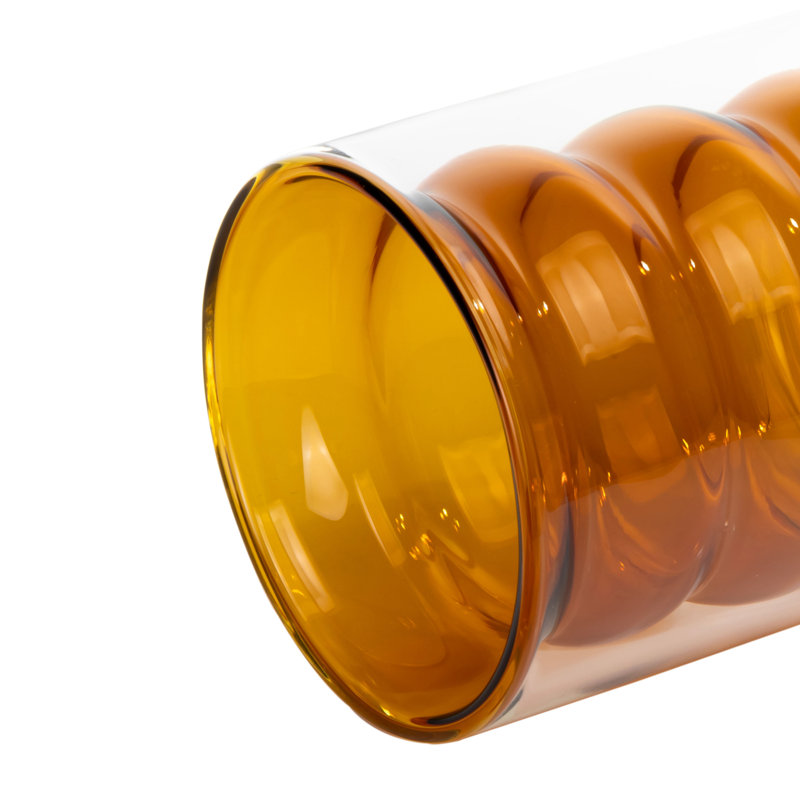 Amber Glass 6.76oz Water and Juice Set of 4