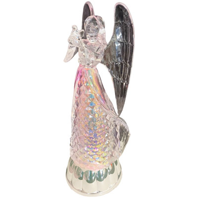 12.8" LED Acrylic Angel with Dove