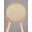 38cm Wide Round Solid Colour Pouffe Ottoman-310603356
