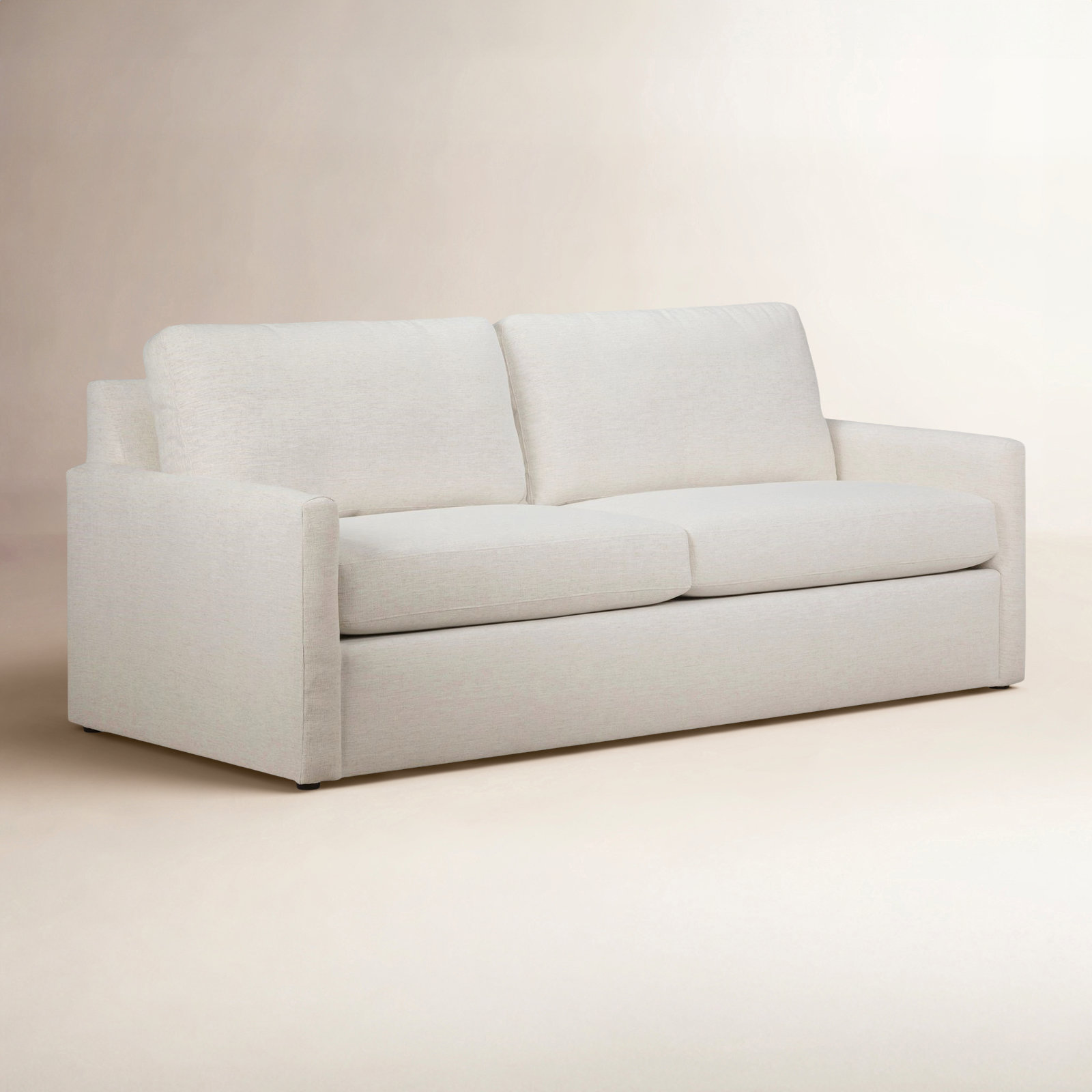 Savannah 85'' Upholstered Sofa, Nomad Snow Crypton® Chenille