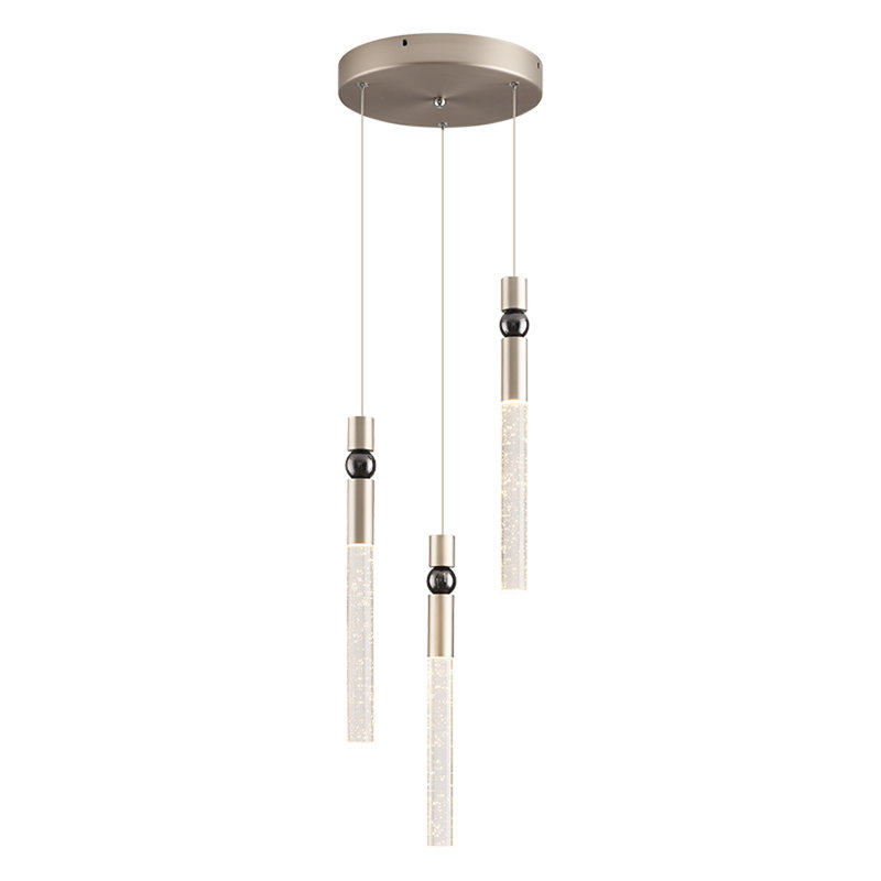 3 - Light LED Cluster Pendant, Brushed Nickel