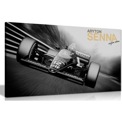 Aryton Senna F1 Canvas Wall Art Picture Print - Wrapped Canvas Print