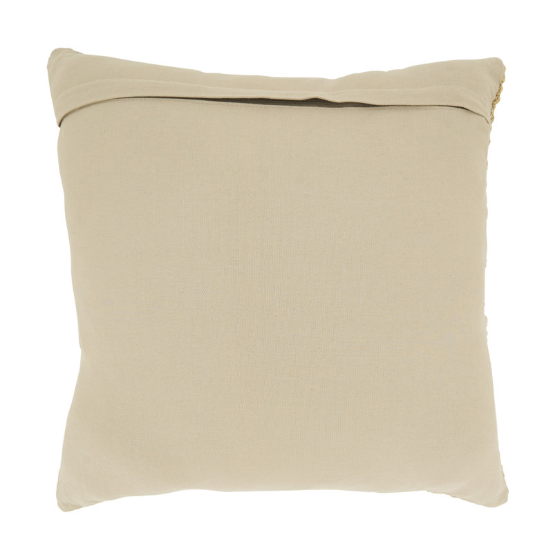 Banded Poly Filled Throw Pillow, Duck Down, Orange