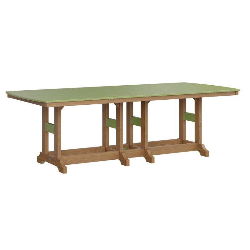 Garden Classic Outdoor Bar Table, Kiwi Green, Natural Teak