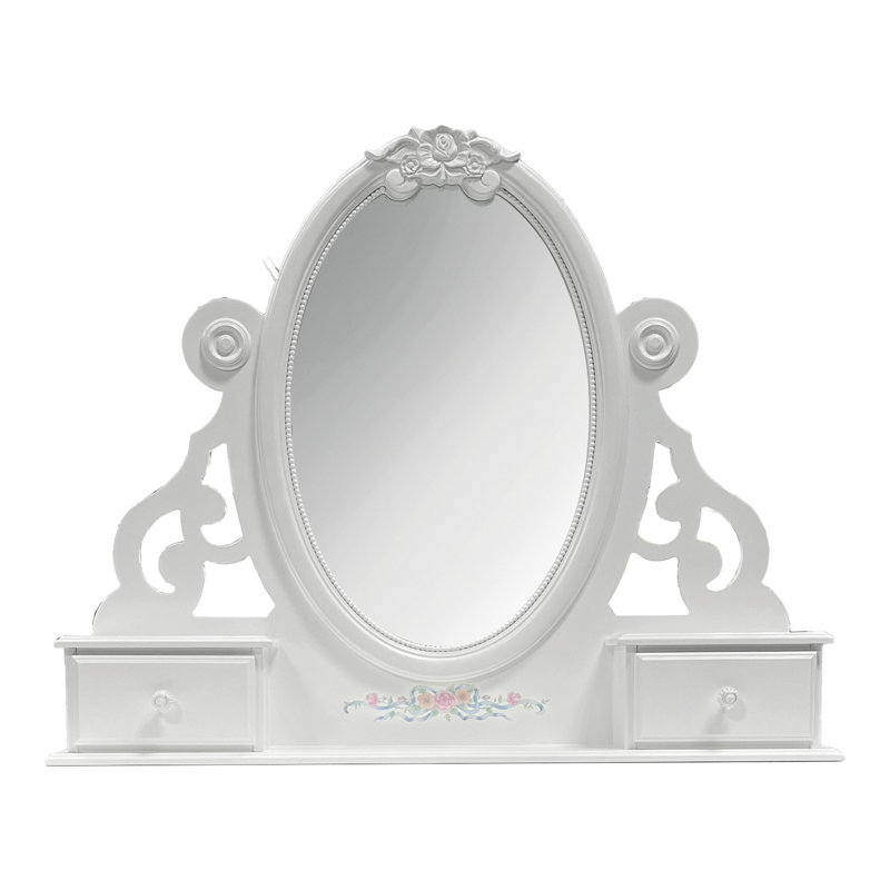 Miroir à bijoux avec rangement Darliss, Blanc