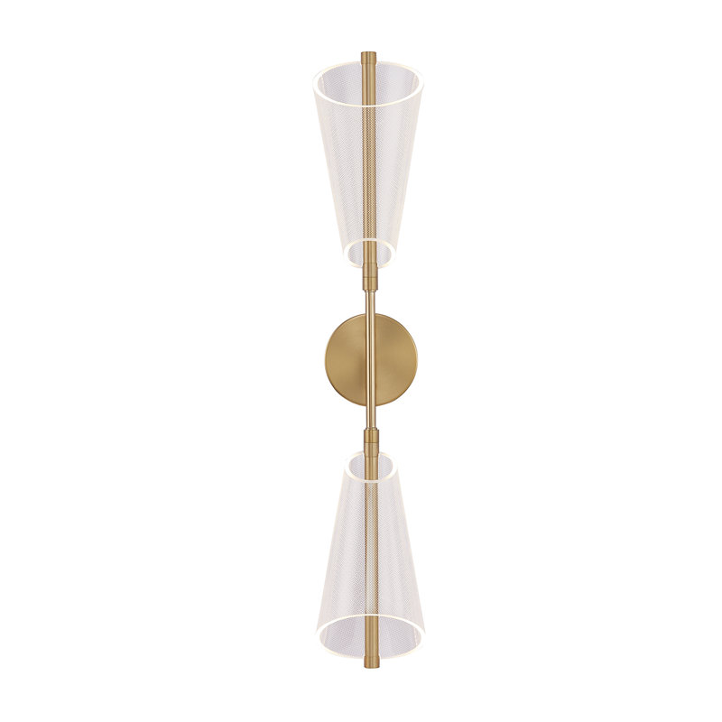Mulberry 2 - Light LED Wallchiere, Brushed Gold/Light Guide