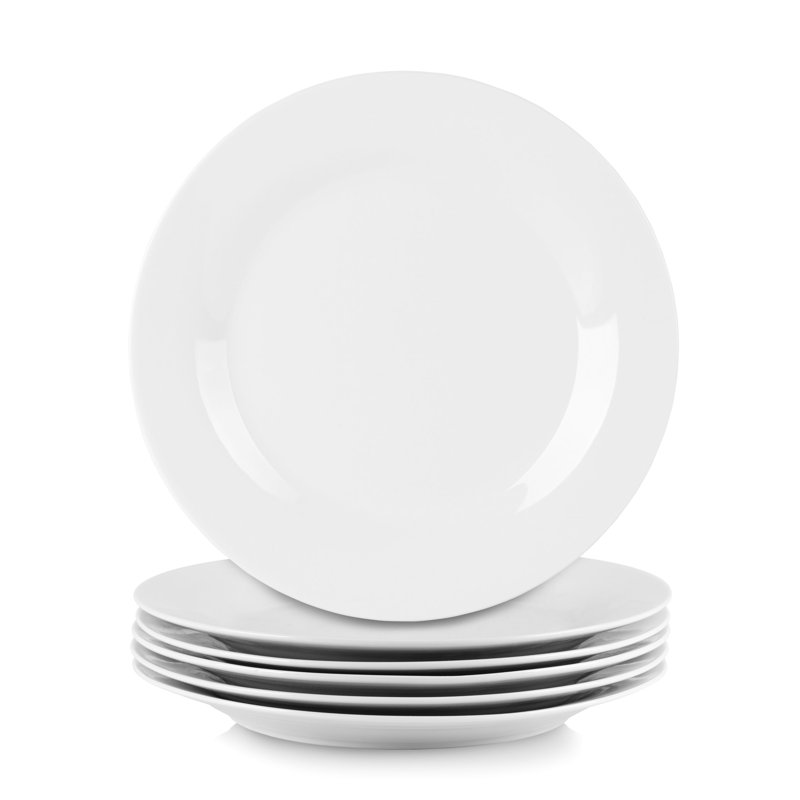 Simply White 10.5" Round Dinner Plate, Set Of 6