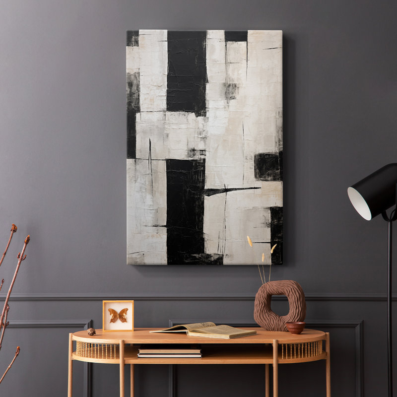 ABSTRACT Series CCGLV III - Toile tendue avec châssis de qualité supérieure - Prêt à être accroché, H 27 po x l 18 po
