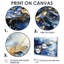 Abstrait bleu doré brise de mer - ensemble d'art mural côtier-44688351-44688348-44688349