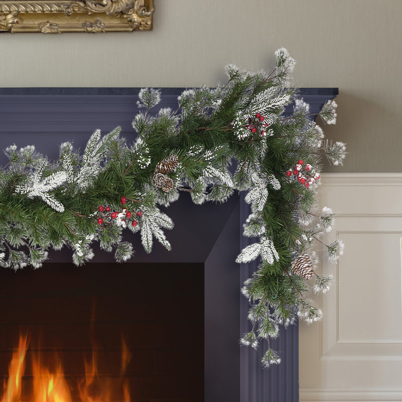 110'' in. Faux Pine Garland