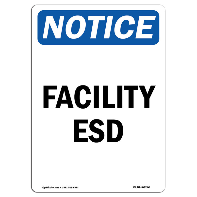 Facility Esd Sign