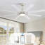 Ventilateur de plafond moderne de 66 pouces avec lumière à DEL à intensité variable, 8 pales en ABS, moteur à courant continu réversible pour le bureau à domicile-1118690040-1121926890