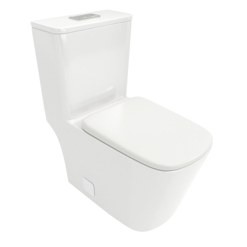 White Ceramic Toilet - To Scratches, Finish With Wax Ring Secure Installation