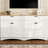 Rustic White Tv Console With 2 Drawers, Adjustable Shelves For 70" Screen, Bedroom Storage Buffet Drawers And Shelves, Compatible, Living Room Unit-1318339889
