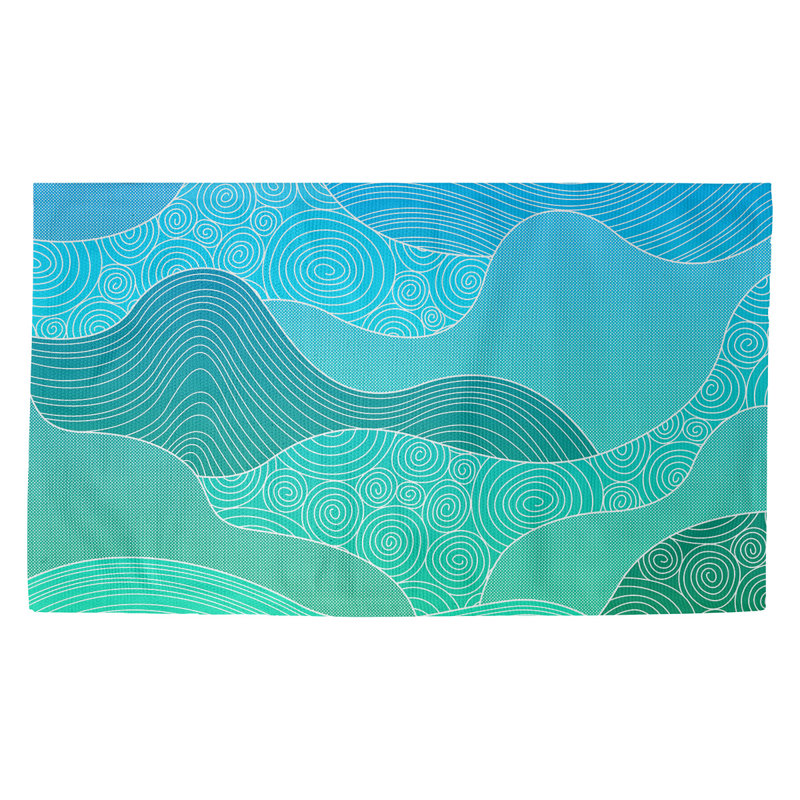 Tapis bleu / vert Avicia, Rectangle 2 pi x 3 pi 4 po