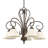 Karcher 5 - Light Steel Dimmable Empire Chandelier-18852411