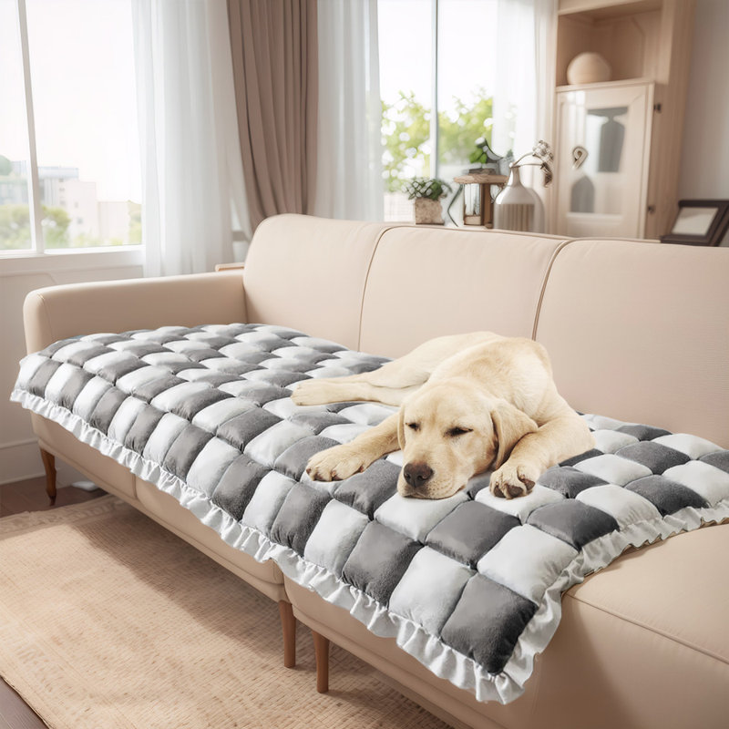 Housse en molleton, H 1,5 po x l 71 po x P 27,5 po, Polaire grise