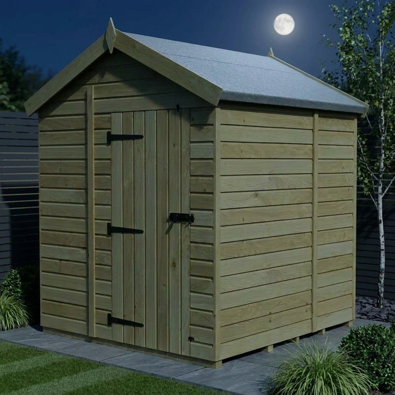 Total Sheds 6ft x 5ft Apex Garden Shed - Single Door - No Windows - Pressure Treated Timber - UK Manufactured