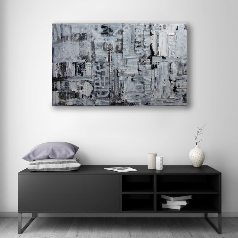 One of a Kind Original Inner City by Salvatore Principe - Wrapped Canvas Painting