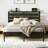 Bed Frame with Headboard & LED Lights, Metal Platform Bed with USB Charging Station, No Box Spring Needed-1299352096-1299352097