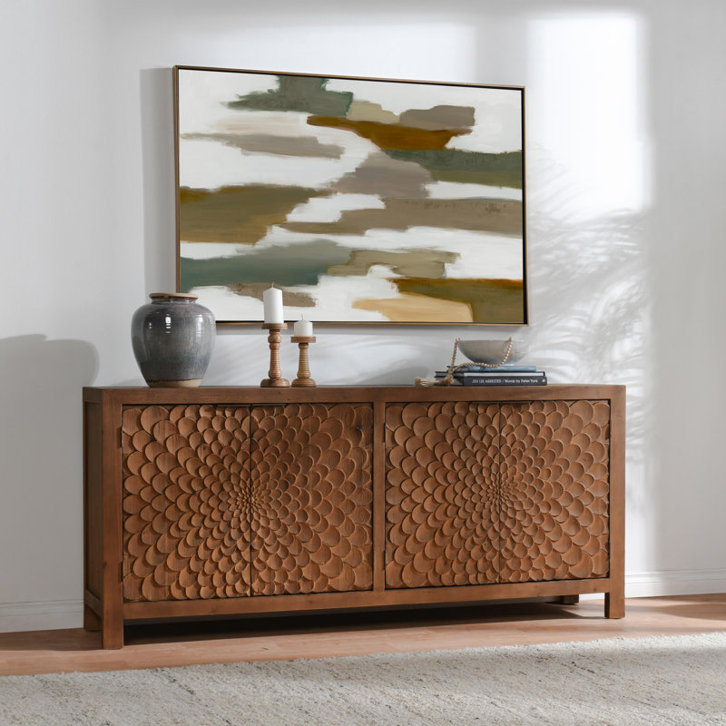 Astrid 174'' Solid Wood Sideboard, Brown