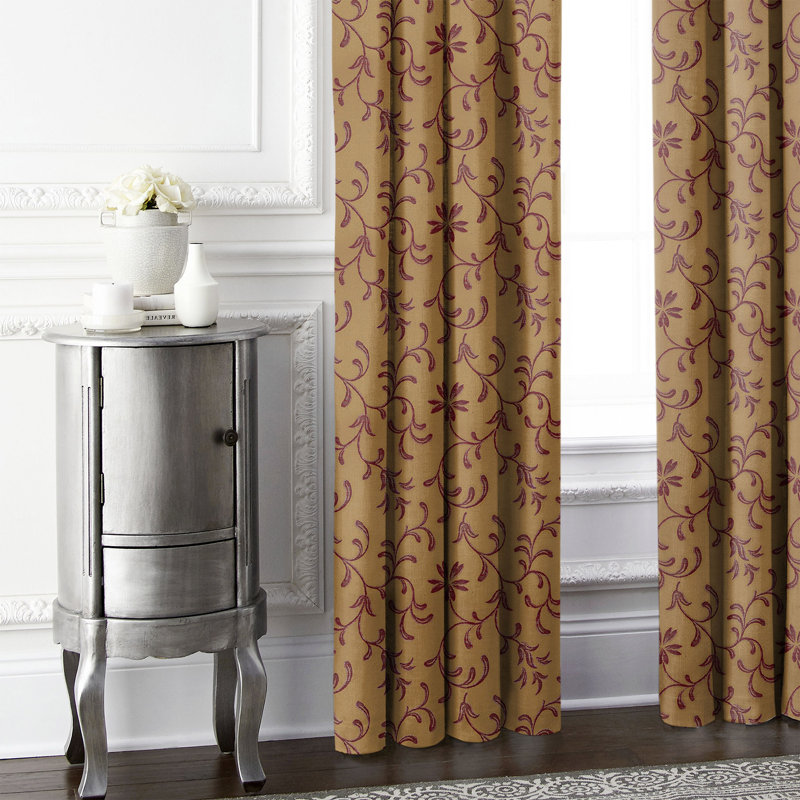 Ensemble de rideaux en mélange de coton 2 pièces Milli, L 50 po x L 108 po