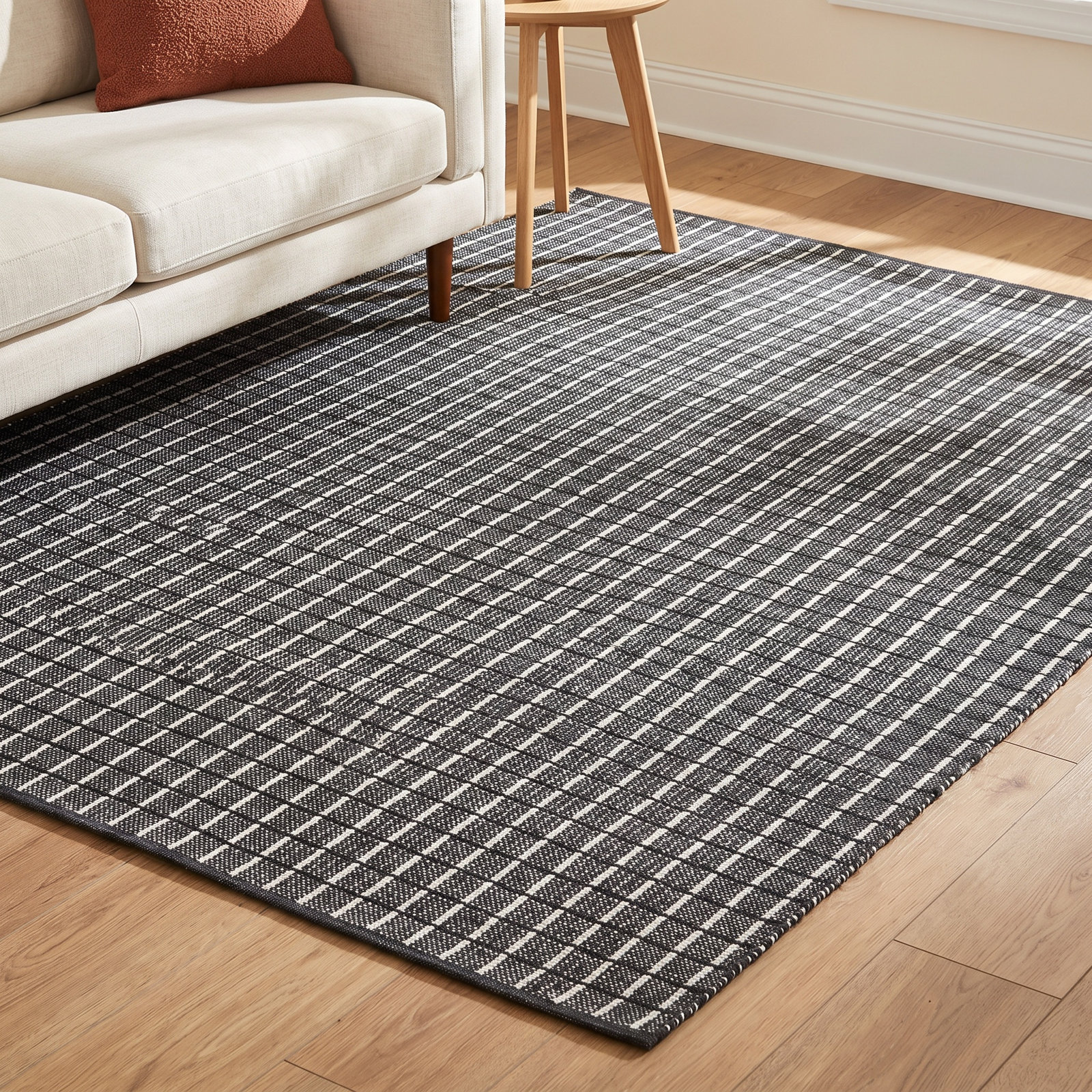 Malmo Hand-Woven Geometric Outdoor Rug, Rectangle 3'6" x 5'6"