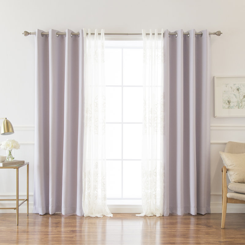 Serovpe Blackout Sliding Panel Pair, Lilac