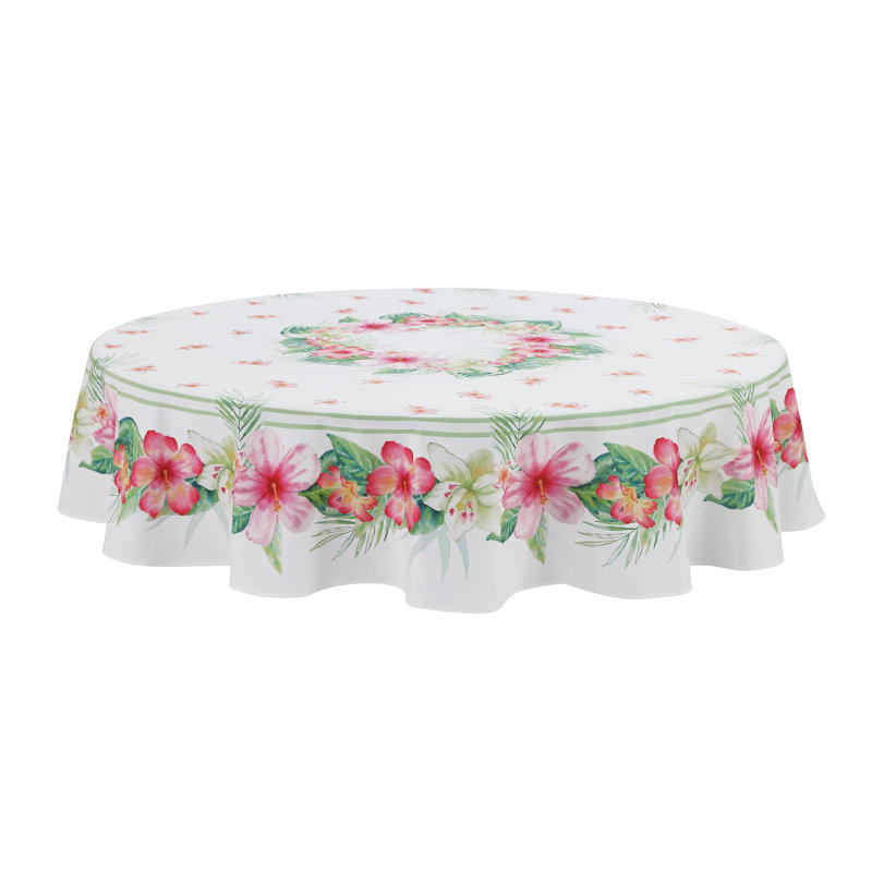 Tropical Island Round Tablecloth