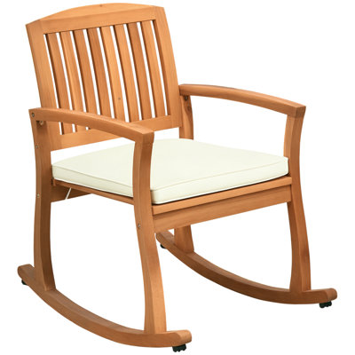 Chaise berçante d'extérieur avec coussins Nyasia