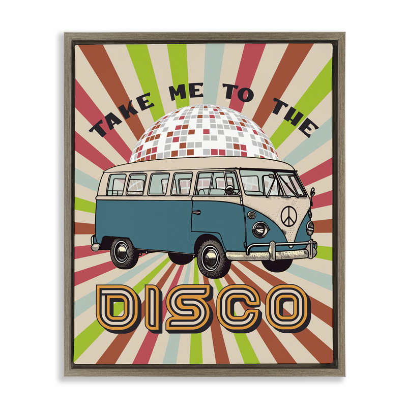 Groovy Disco Van Expression, H 21 po x l 17 po, Cadre flottant orme Montalcino