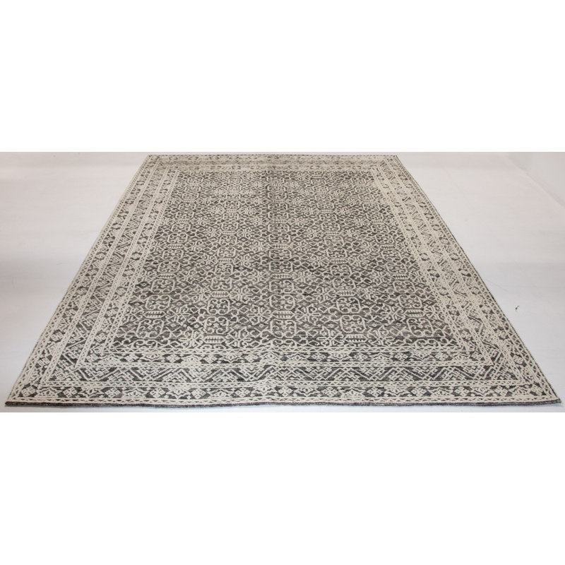Hand Knotted Geometric Rug