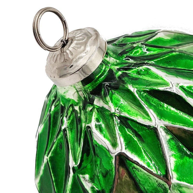 Boules de Noël en verre - Ornements suspendus décoratifs pour arbre de Noël et décorations de fêtes, 4
