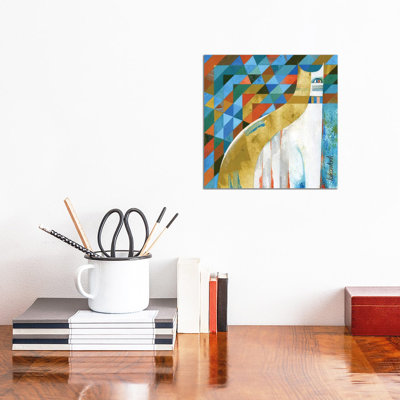 In The Stained Glass Window by Neli Lukashyk - Wrapped Canvas Painting