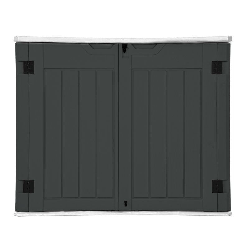 4.25 ft. W x 2.4 ft. D Resin Storage Box-270 Gallon, Dark Gray