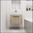 24 " Modern Design Float Bathroom Vanity With Ceramic Basin Set,  Wall Mounted White Oak Vanity