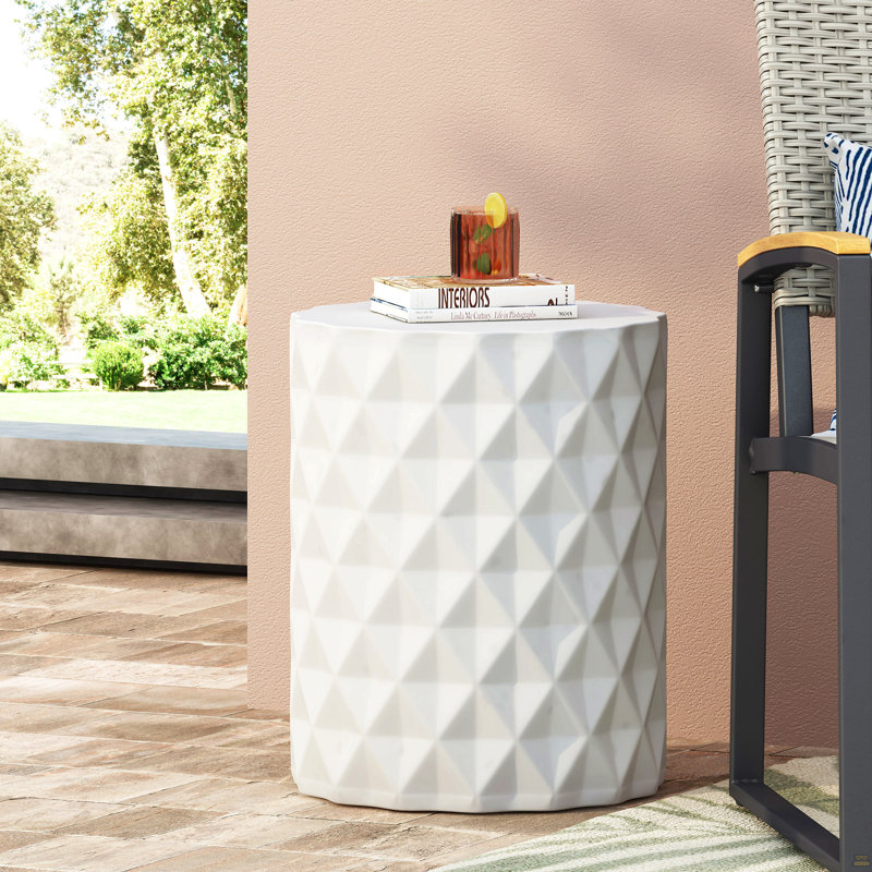 Outdoor Lightweight Concrete Side Table