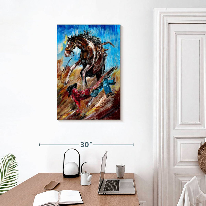 Lelar Fallen Cowboy, 30" H x 20" W