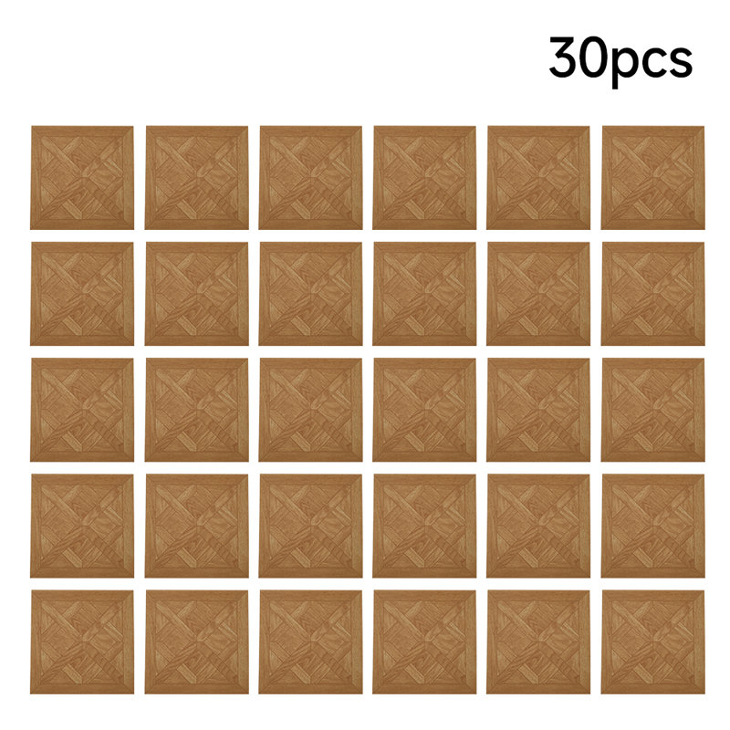 30Pcs Self-adhesive PVC Parquet Flooring Tiles Set