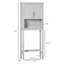 Armoire de rangement pour salle de bain à double porte avec tablette réglable intérieure et tablette ouverte Kleankin