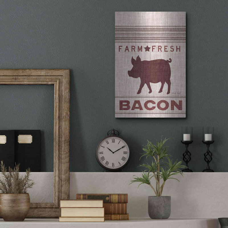 «Grain Sack Bacon» par Cindy Jacobs sur métal, H 16 po x l 12 po