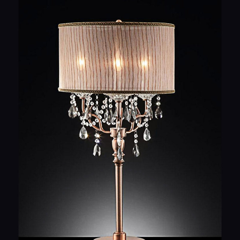 Table Lamp With Crystal Accents