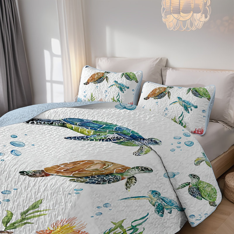 Ensemble de courtepointe à broder 3 pièces double / grand / très grand, couvre-lit réversible, toutes saisons, ensemble de literie à couverture matelassée rustique avec taies décoratives, édredon mince de style moderne, ensemble de courtepointe pour lit simple 2 pièces