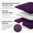Southshore Fine Linens Vilano Oversized Quilt Set, Double-Brushed Microfiber Lightweight Quilted Bedding with Waffle Geometric Pattern and 2 Pillow Shams, Full/Queen, Purple-1001114985-1001114977