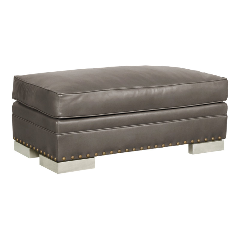 Riverside 44" Ottoman & Half, Wrenn, No, Gatsby Brown Sugar Genuine Leather