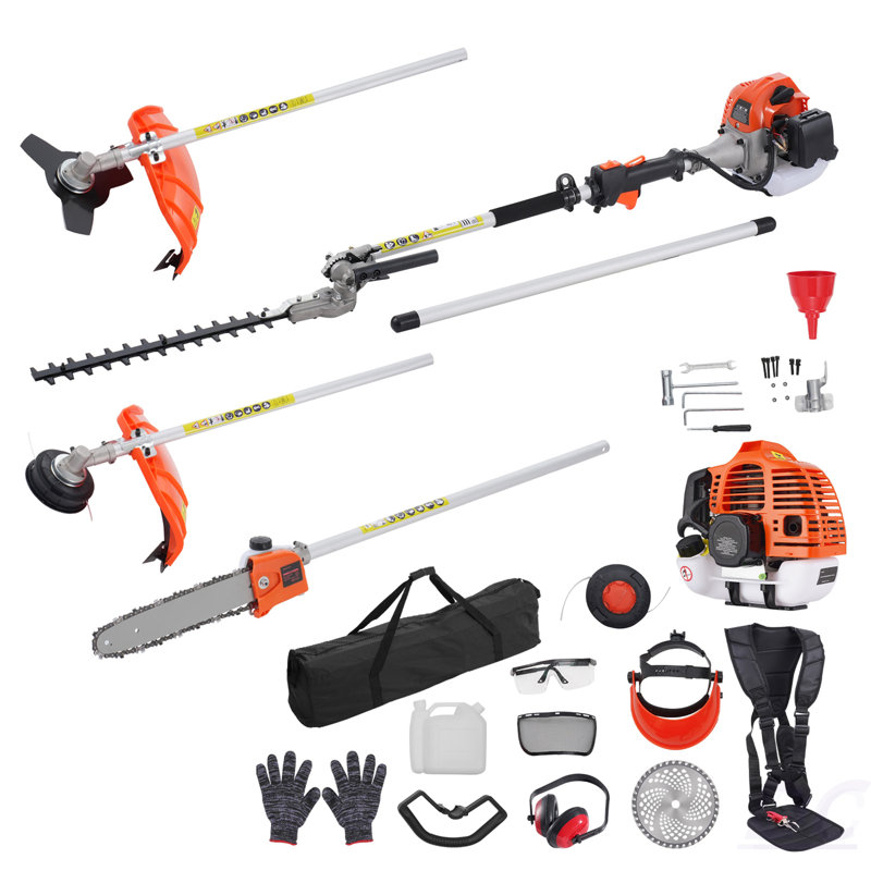 6-In-1 Multi-Functional Trimming Tools Gas Hedge Trimmer 33CC Weed Eater