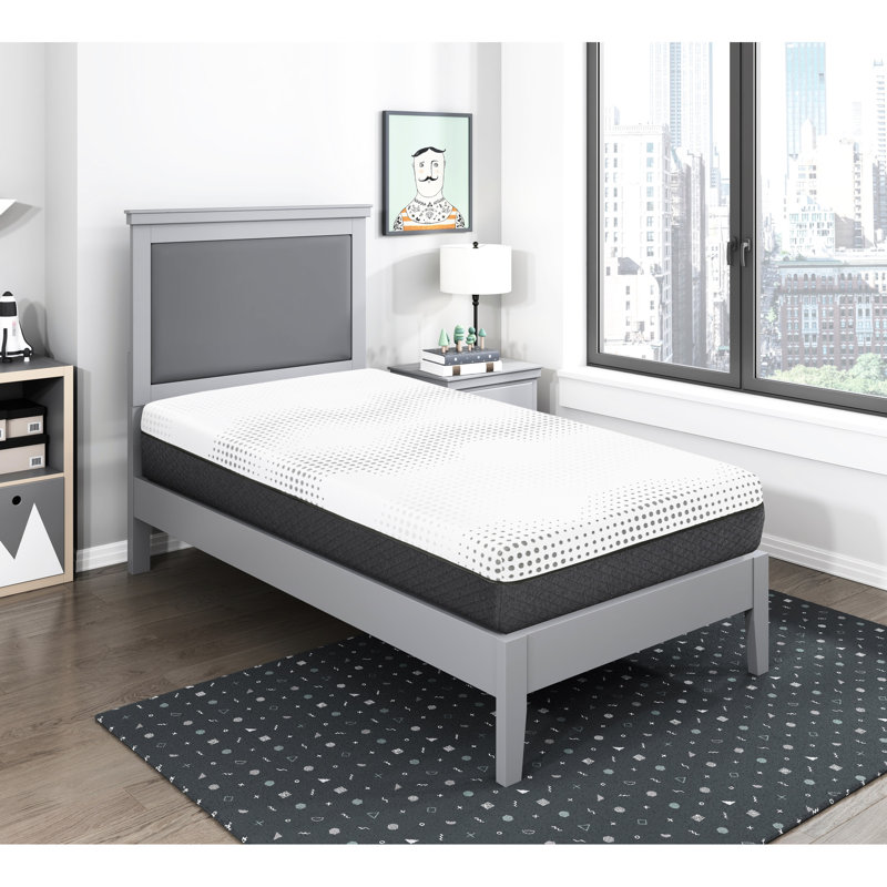 Matelas simple 12 po avec mousse de gel et ressorts ensachés pour un sommeil réparateur, Lit simple