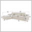 Canapé modulaire 104,3 * 68,9 pouces, canapé rembourré en velours côtelé moelleux pour salon, chambre à coucher et appartement, sans assemblage requis, combinaison gratuite de 2 pièces-1713533189-1713533211